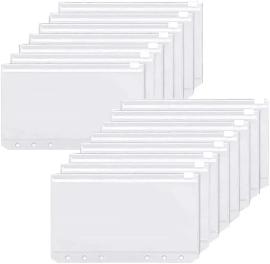 Binder Pockets A6 6-Hole Zippe - Planner Weekly Budget reseña y precio