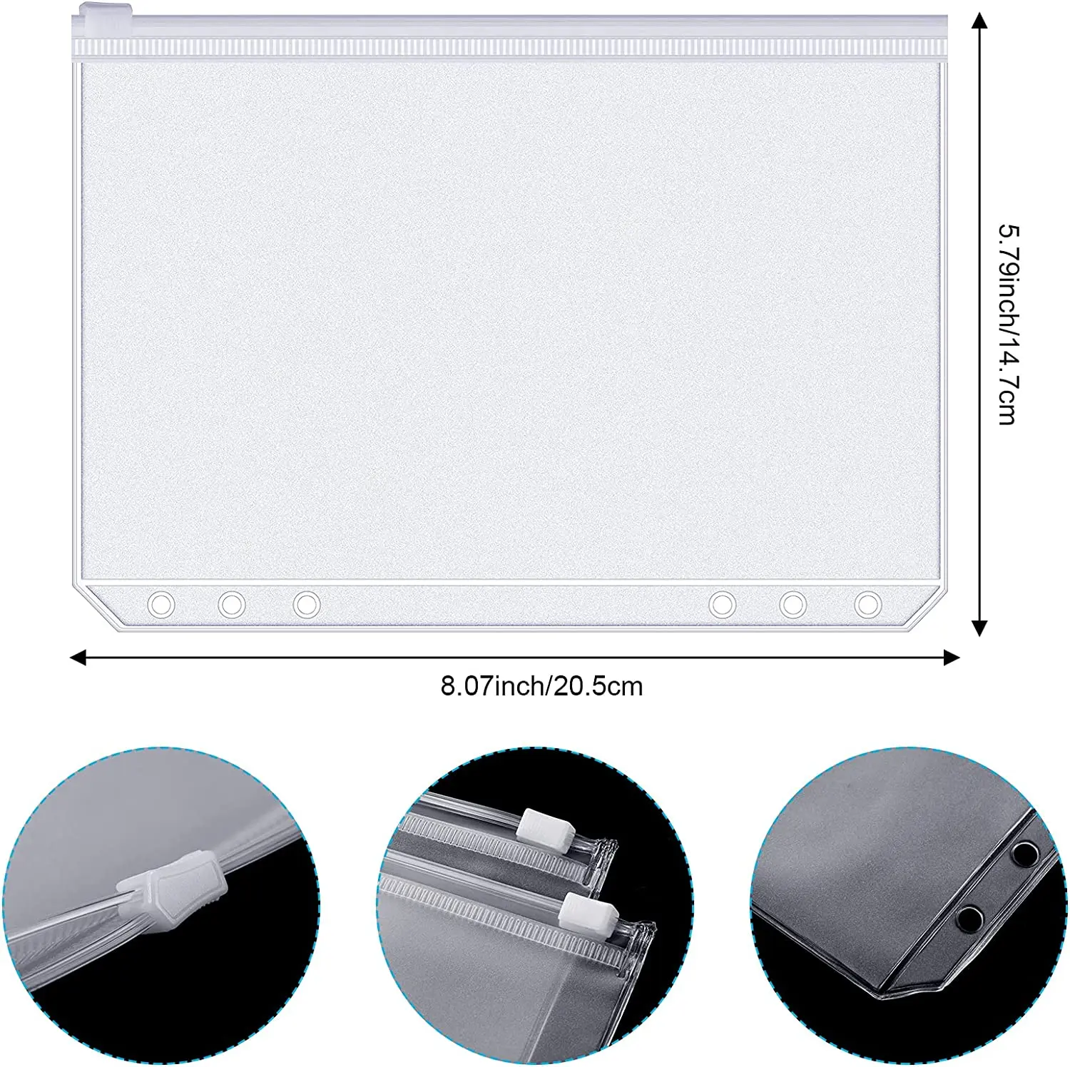 Binder Pockets A6 6-Hole Zippe - Planner Weekly Budget reseña y precio