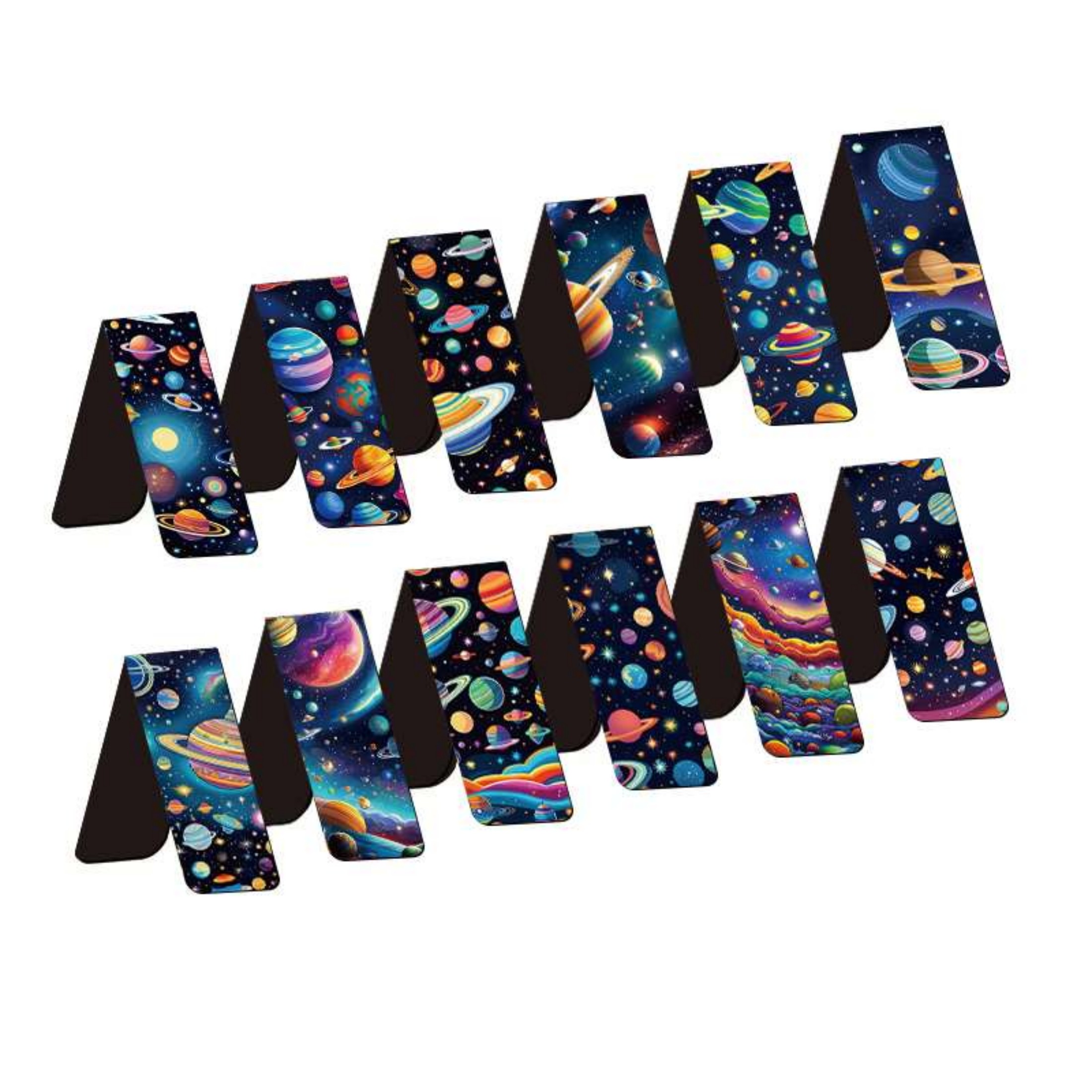 12pcs Space & Planet Themed Ma - Bookmark Magnetic Clip reseña y precio