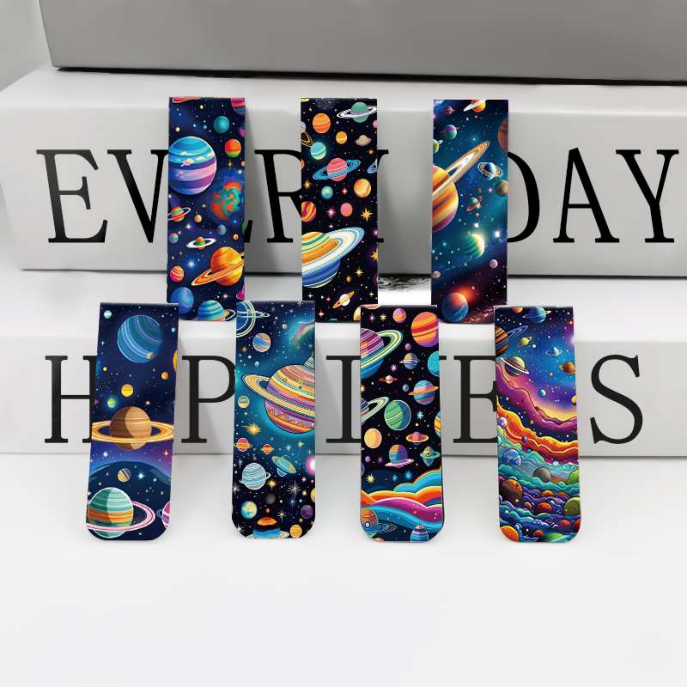 12pcs Space & Planet Themed Ma - Bookmark Magnetic Clip reseña y precio