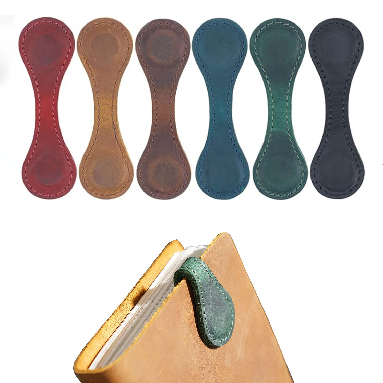 Magnetic Leather Bookmark Doub - Bookmark Magnetic Clip reseña y precio