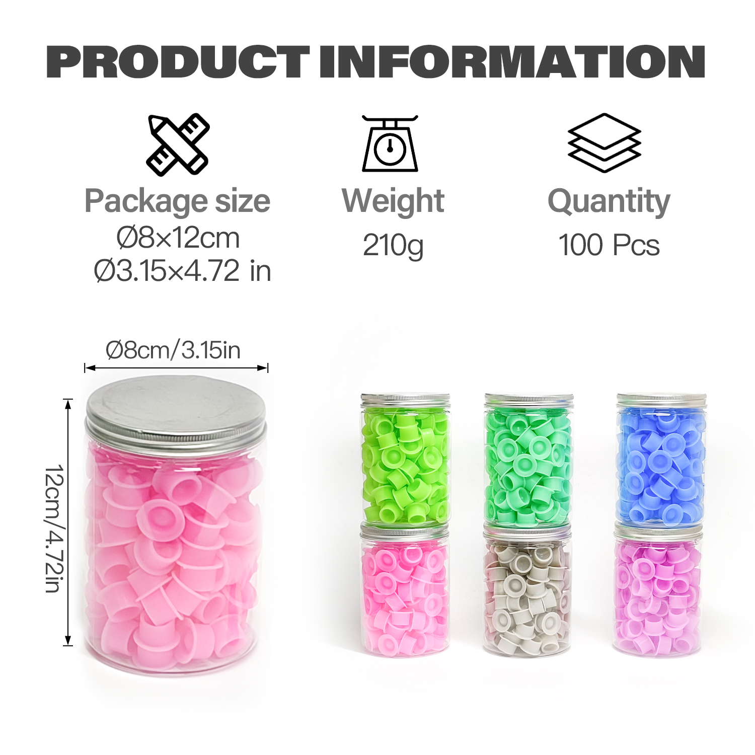 100Pcs Disposable Canned Silic - Calligraphy Ink Bottle reseña y precio