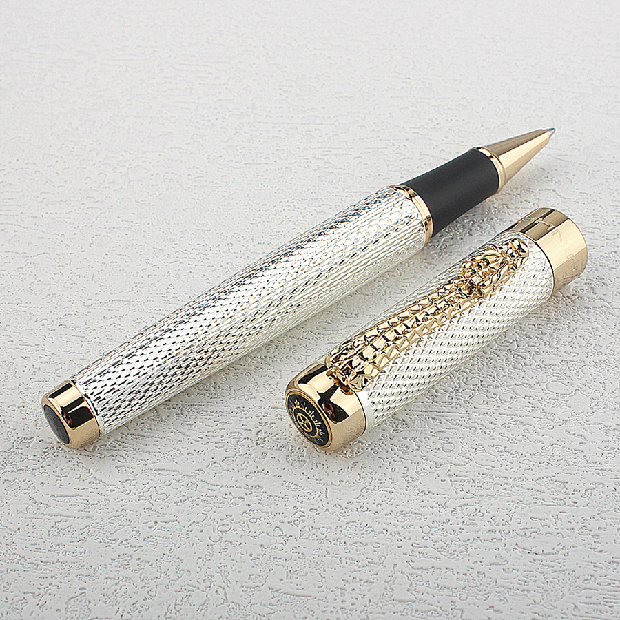 Jinhao 1200 Gold/Silver Metal  - Stationery Supplies Business reseña y precio