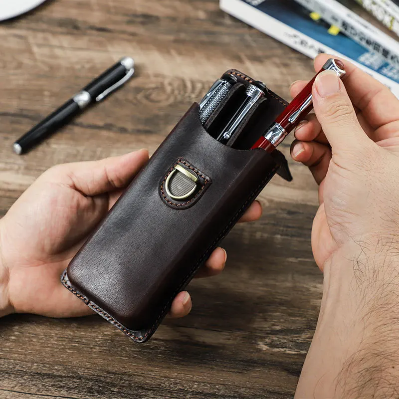 Luxury Genuine Leather Handcra - Pen Pouch Roll reseña y precio