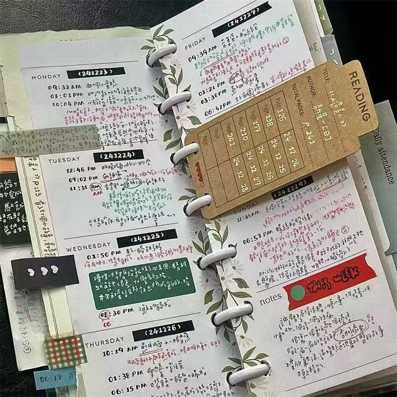 Slim Type Mushroom Hole Loose  - Planner Weekly Budget reseña y precio