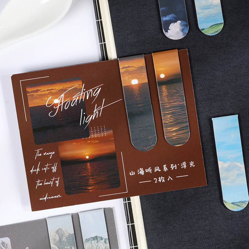2 Pcs/set Beautiful Scenery Ma - Bookmark Magnetic Clip reseña y precio