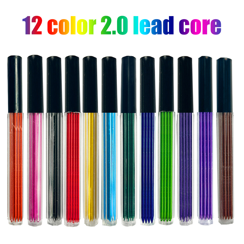 12 Colors 2.0mm HB Replaceable - Mechanical Pencil Lead reseña y precio