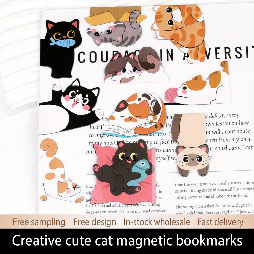 1set Creative Cat Pattern Magn - Bookmark Magnetic Clip reseña y precio