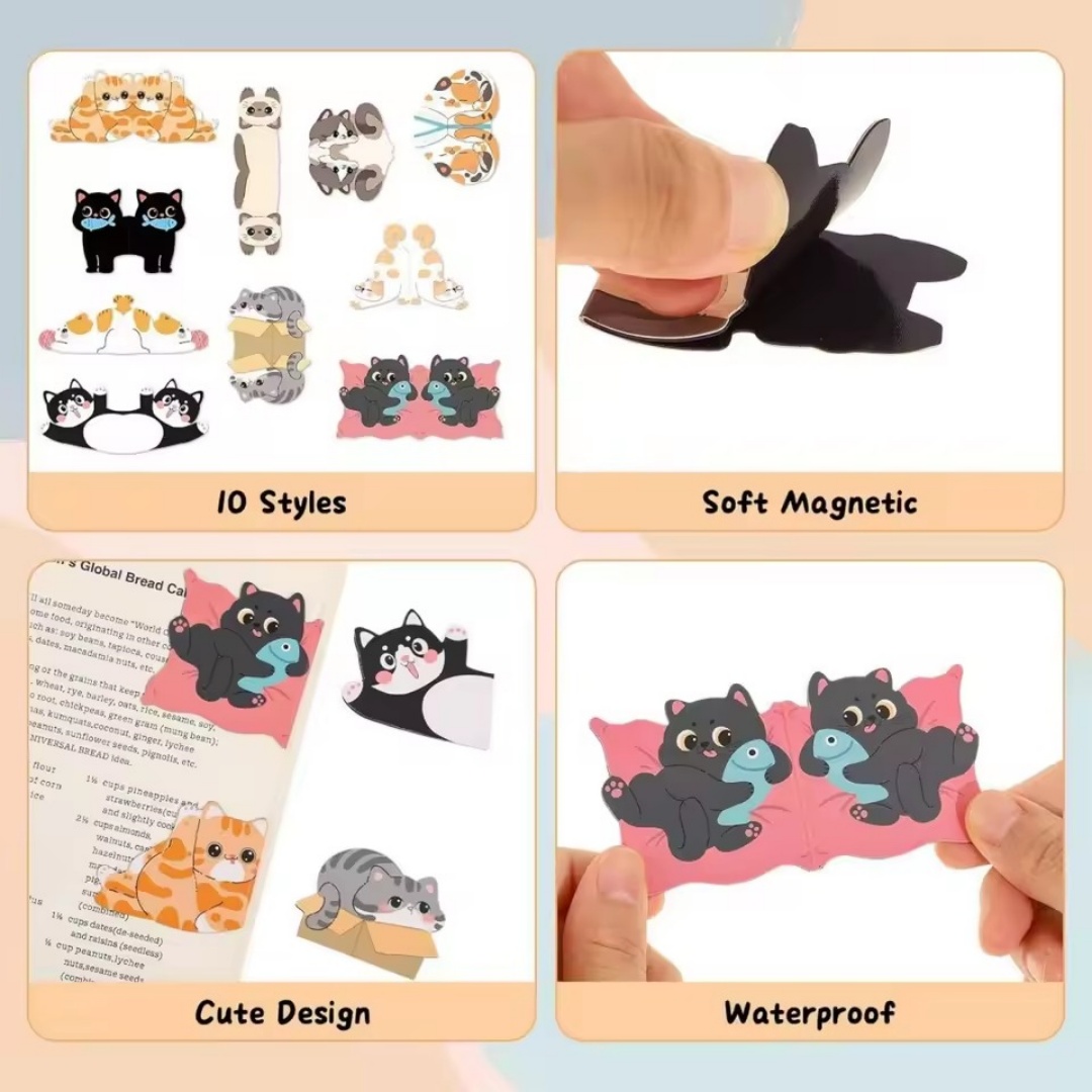 1set Creative Cat Pattern Magn - Bookmark Magnetic Clip reseña y precio